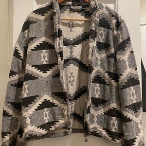 New Identity Vintage Tapestry Jacket Aztec Pattern